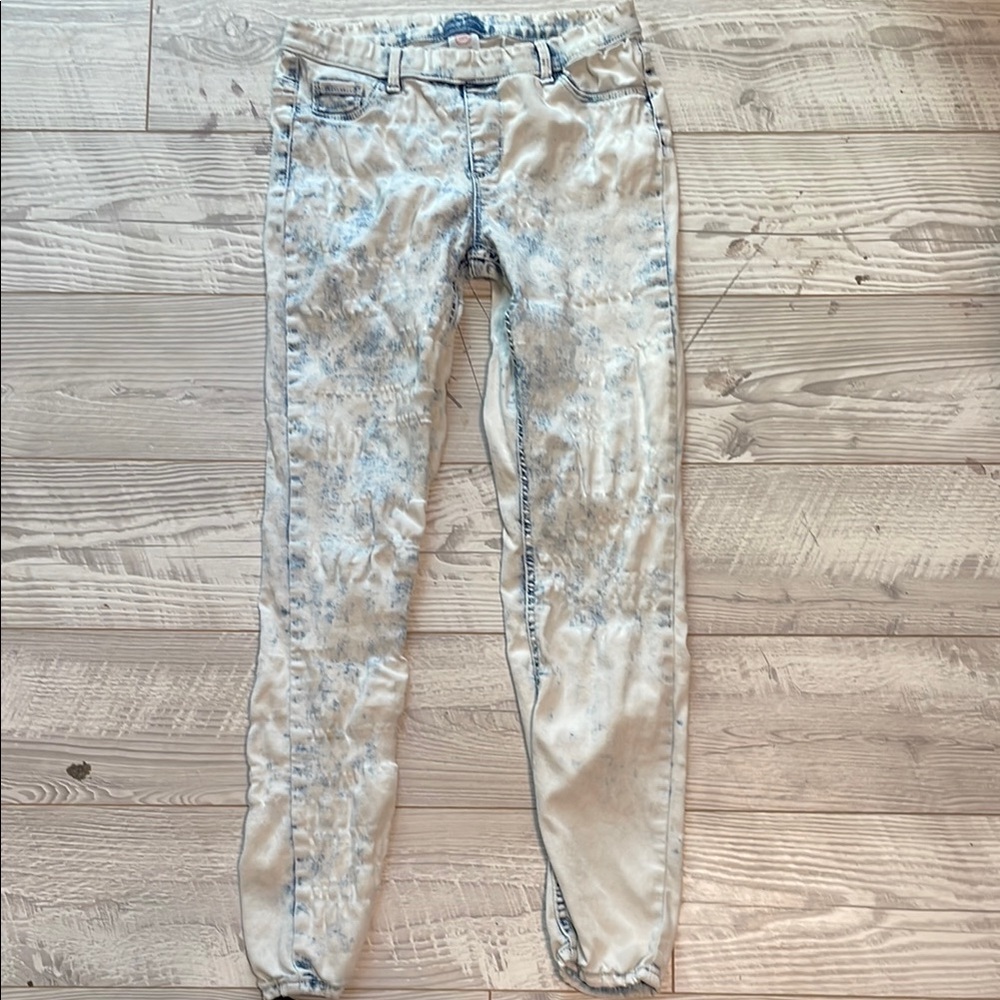 Wonder Nation Blue and White Patterned Jeans